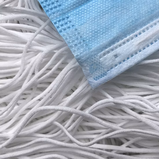 マスク用3mmラウンド調節可能なゴムバンドコードイヤーループ